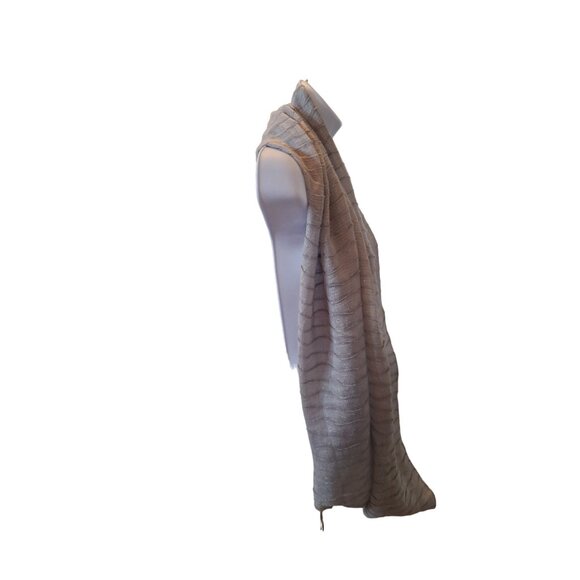 Womens Silver Metallic Infinity Scarf Y2K  Soft Girl Glam 28in x 32 in - Picture 3 of 7